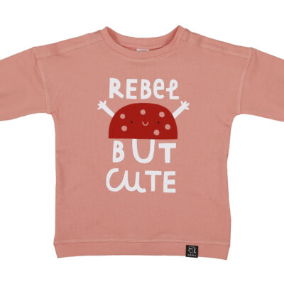 KUKUKID taskutega dressipluus-kleit, peach rebel but cute